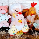 Peças em feltro para decoração de festas e lembranças 