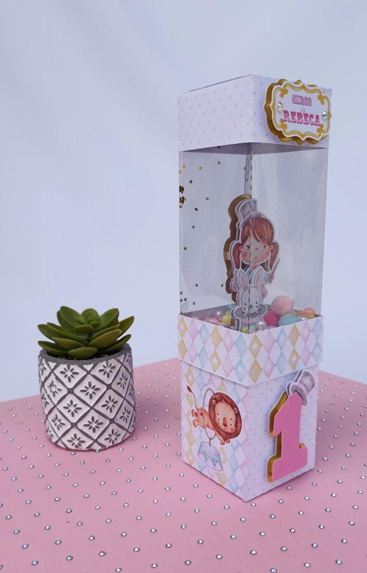 Caixas Personalizadas Luxo Duplex tema Circo