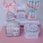 Kit Festas Infantil Lembrancinhas Personalizadas Aniversário/ Chá de bebê Tema Elefante Baloeira