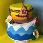 Bolo fake Moana em EVA tamanho P